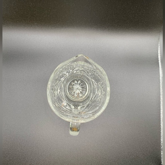 Star of David Anchor Hocking Prescut Clear Glass Creamer and Sugar Bowl Vintage - Picture 3 of 14